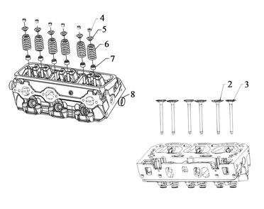 Engine Group - Cylinder Head Diagram and Parts List for 076830-04  Briggs and Stratton Generator
